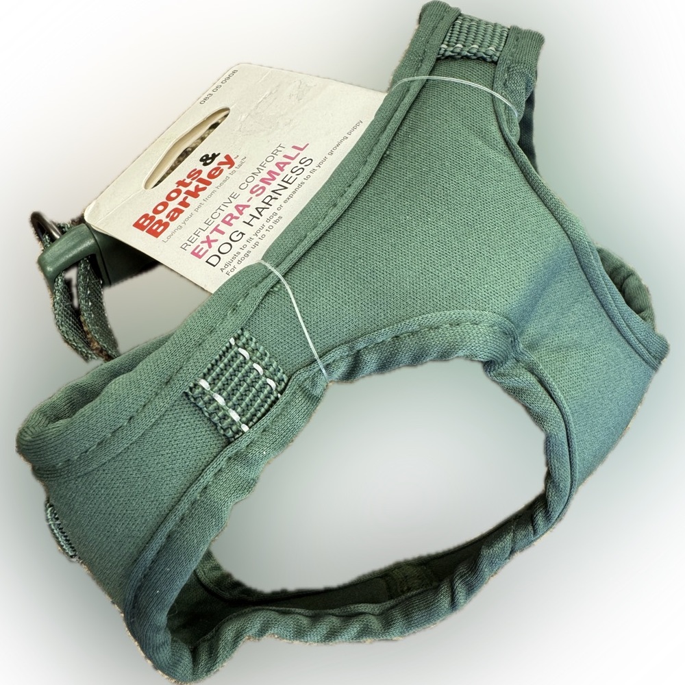 New Extra Small Padded heavy duty Green Dog or Cat Harness